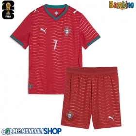Maglie da calcio Portogallo Cristiano Ronaldo #7 Prima Maglia Bambino Mondiali 2026  Manica Corta (+ Pantaloni corti)
